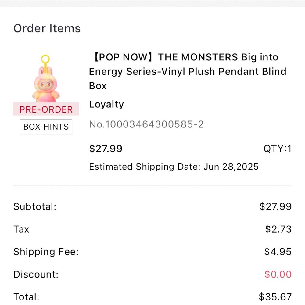 Labubu Big Into Energy - LOYALTY